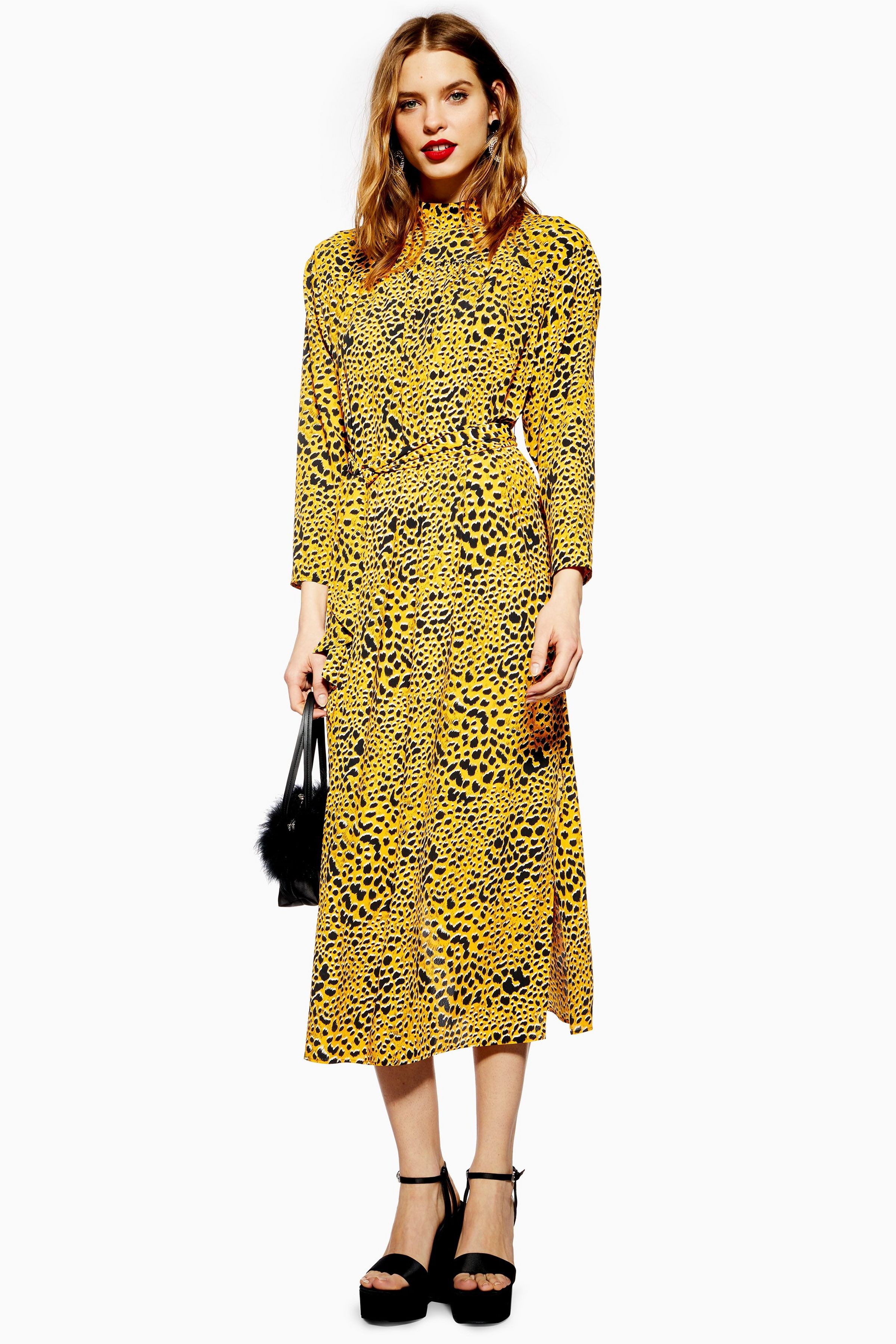 Abstract Animal Belted Midi Dress | Topshop US