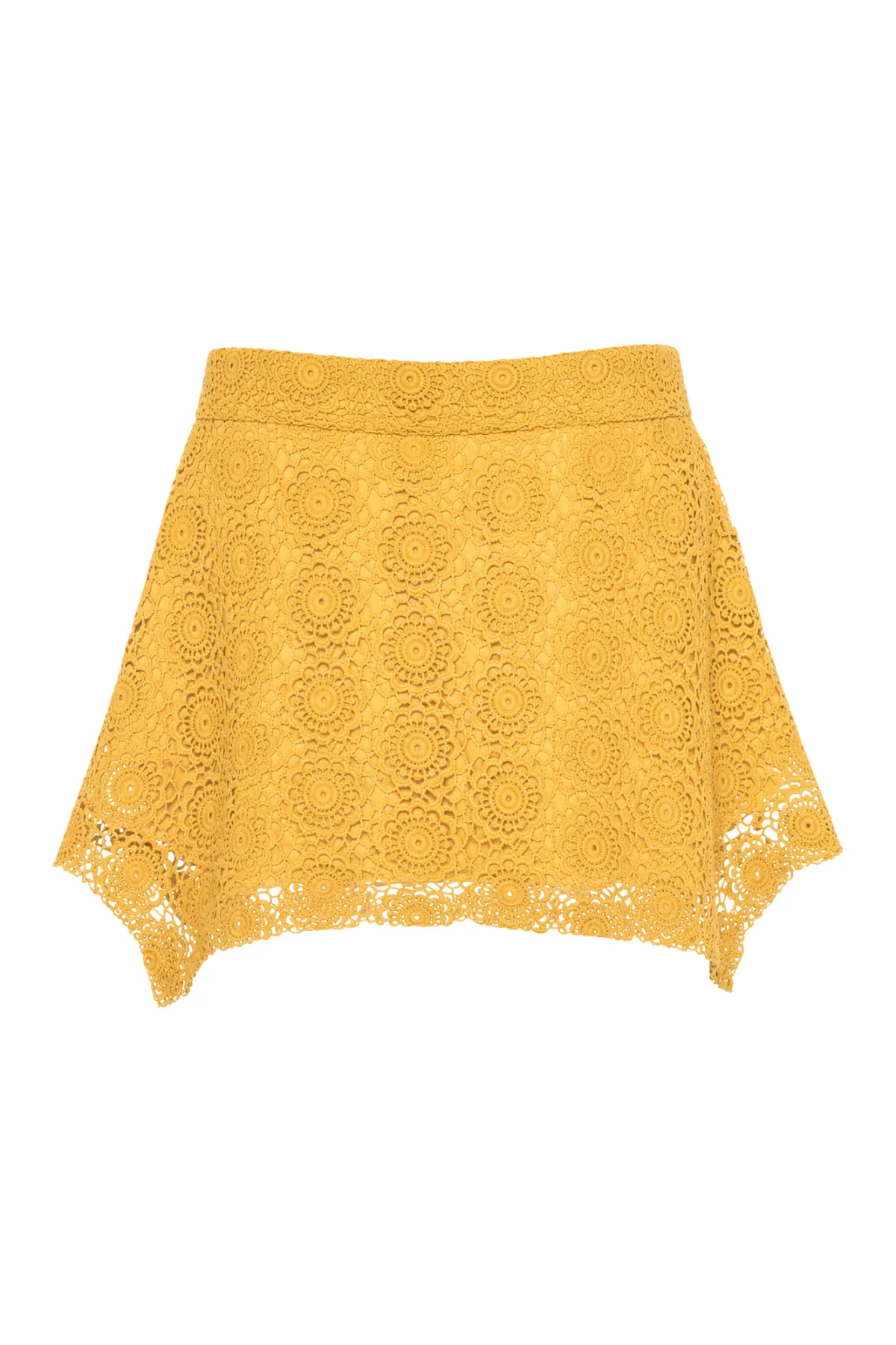 GIGI Mustard Crochet Skirt | Noughts and Kisses