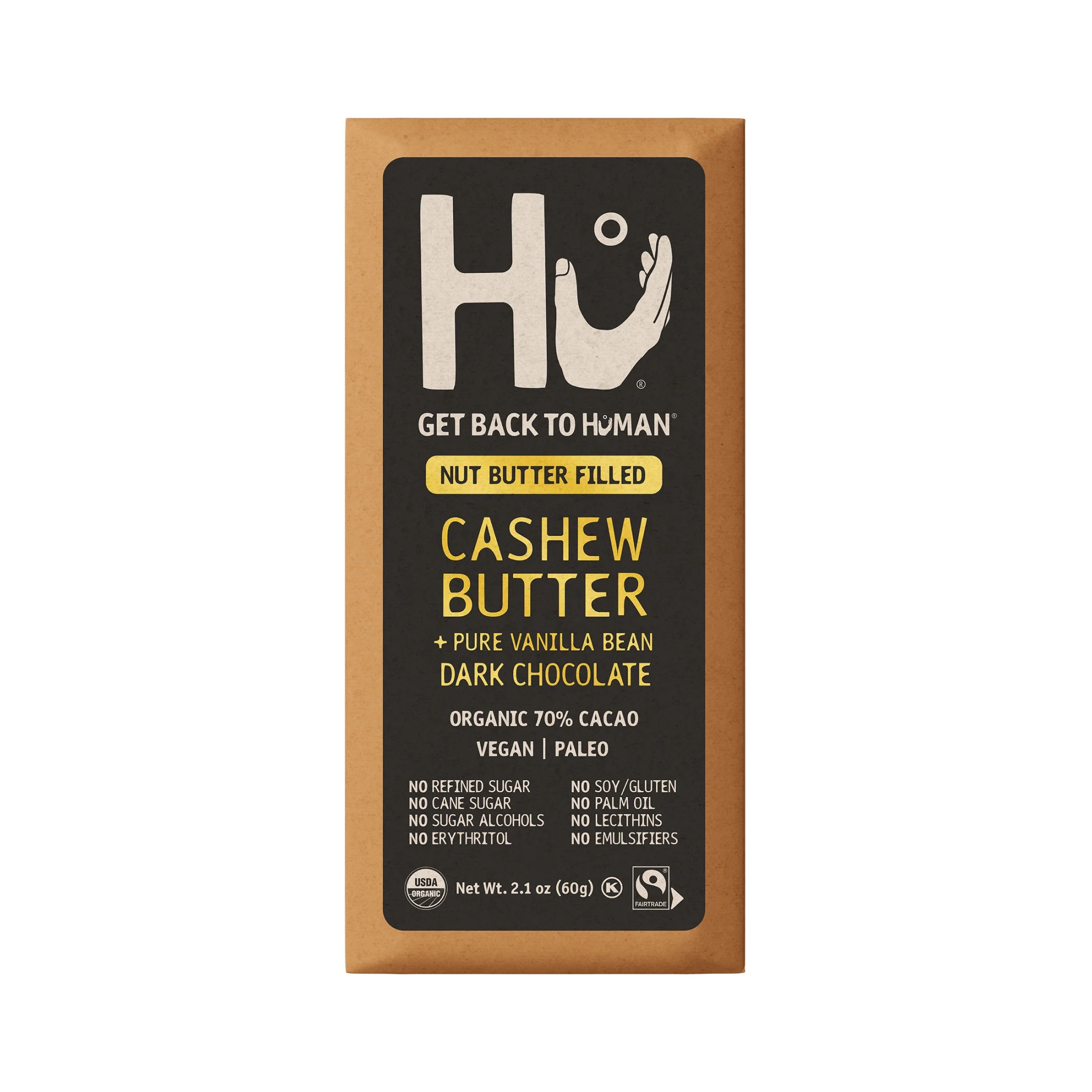 Hu Cashew Butter + Vanilla Bean Dark Chocolate Bar, 2.1 Ounce Bar, 1 Count | Walmart (US)