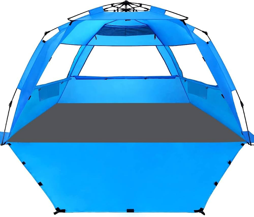 WhiteFang Deluxe XL Pop Up Beach Tent Sun Shade Shelter for 3-4 Person, UV Protection, Extendable... | Amazon (US)