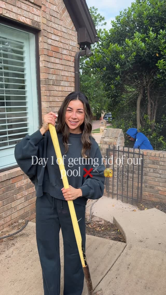 Let the reno process begin!! 🔨🏊😅 #backyardmakeover #poolrenovation #pooldemolition

#LTKKids #LTKootd #LTKdayinmylife