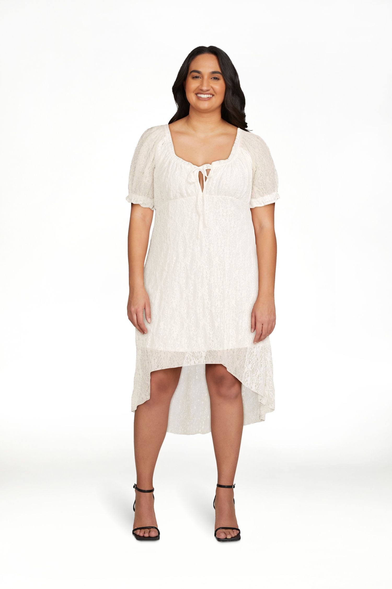 No Boundaries Juniors and Juniors Plus Lace Midi Dress, Sizes XS - 4X | Walmart (US)