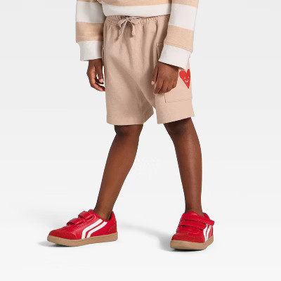 Toddler Boys' French Terry Cargo Shorts - Cat & Jack™ Light Taupe | Target