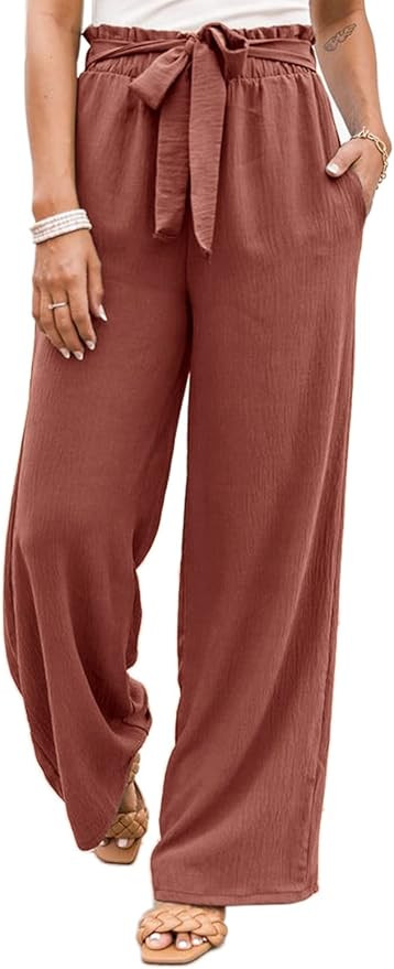 NIMIN Wide Leg Pants for Women High Waisted Business Casual Pants Work Pants Loose Flowy Summer B... | Amazon (US)