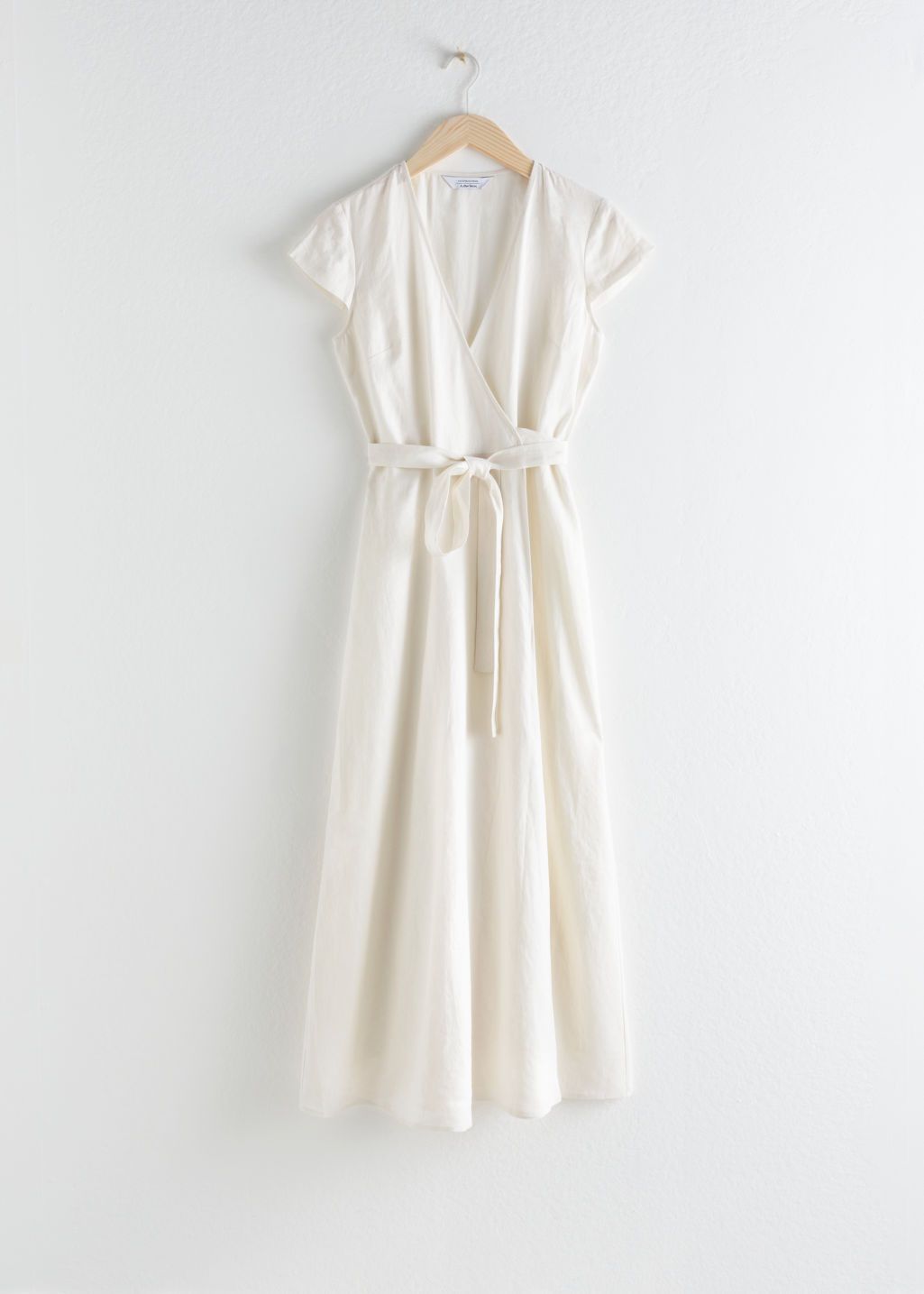 Linen Midi Wrap Dress - White | & Other Stories (EU + UK)