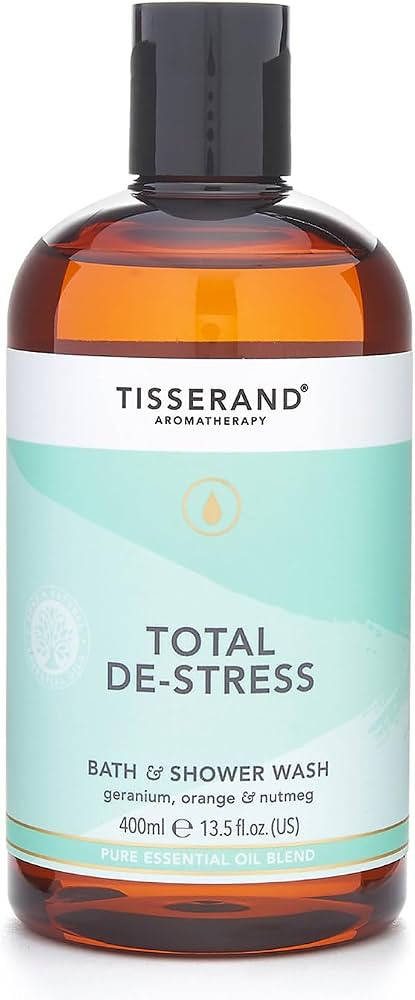 Tisserand - Total De-Stress - Bath & Shower Wash - Orange, Geranium, Nutmeg Essential Oil - 100% ... | Amazon (UK)