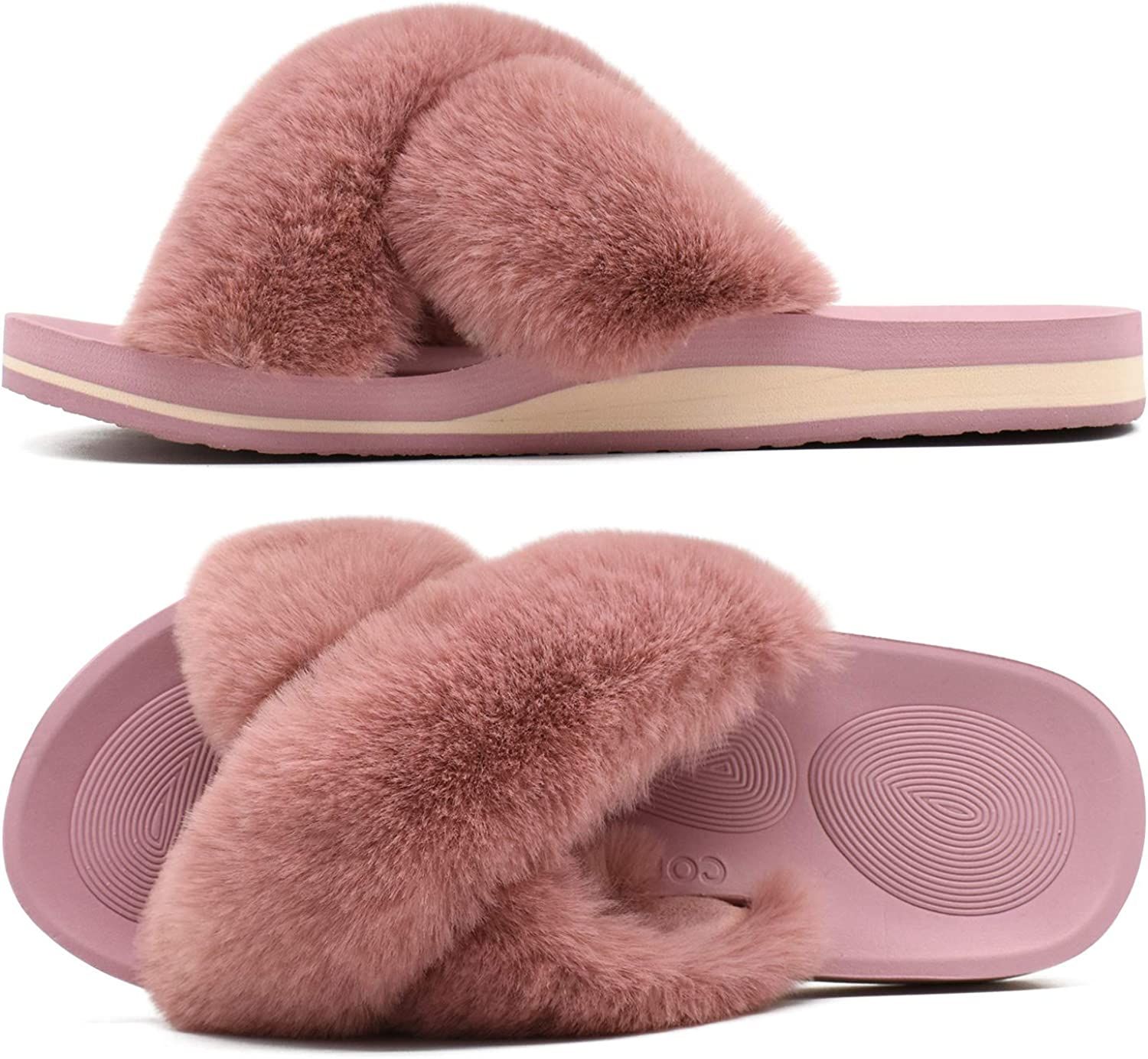 Coface Women’s Fuzzy Slippers  | Amazon (US)