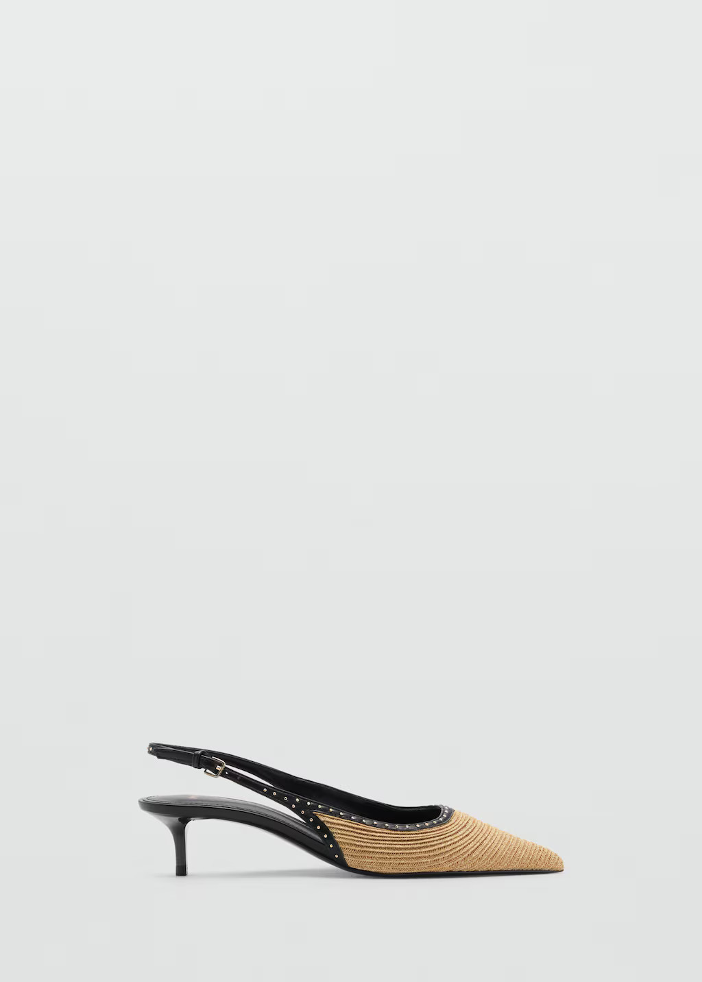 Natural fiber kitten-heel shoes - Women | MANGO USA | Mango (US/MX/AU)