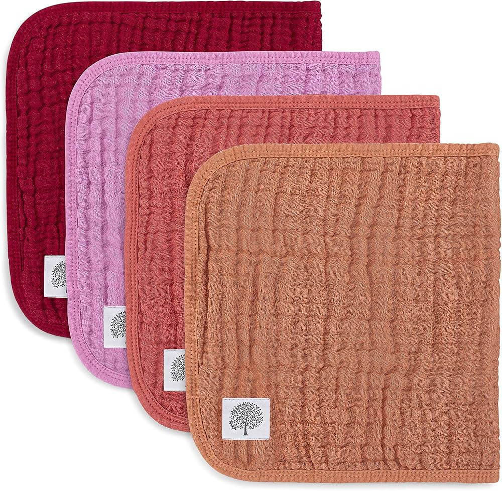 Parker Baby Muslin Cotton Burp Cloths - 5 Pack Large Cotton Burping Clothes for Boys, Girls, Unis... | Amazon (US)