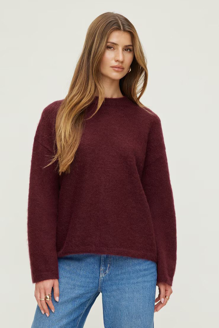 Premium Mohair Wide Sleeve Sweater | Dynamite Clothing