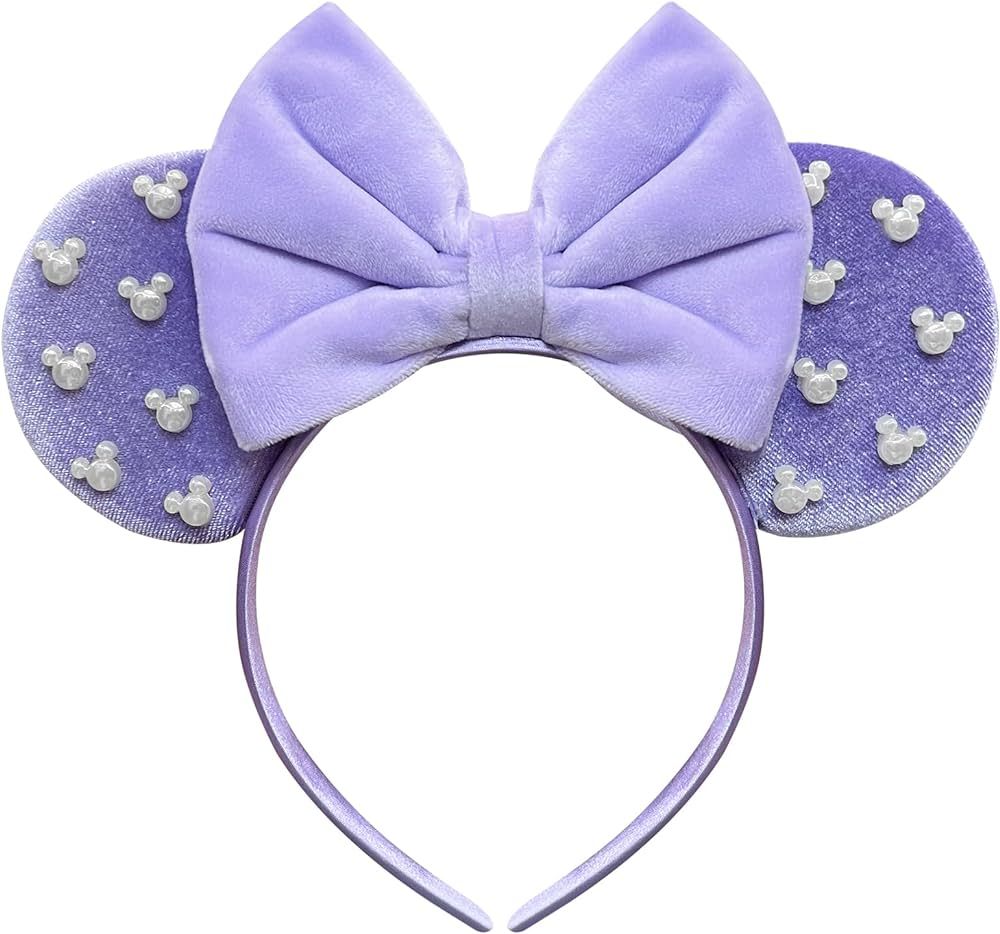 Mouse Ears for Women Purple Velvet Mouse Ears Headband Halloween Mouse Ears Halloween Headband fo... | Amazon (US)