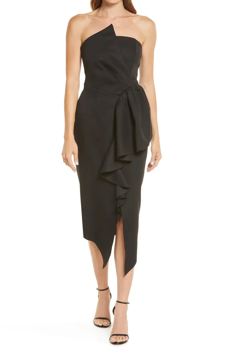 Reception Cascade Ruffle Strapless Cocktail Dress | Nordstrom