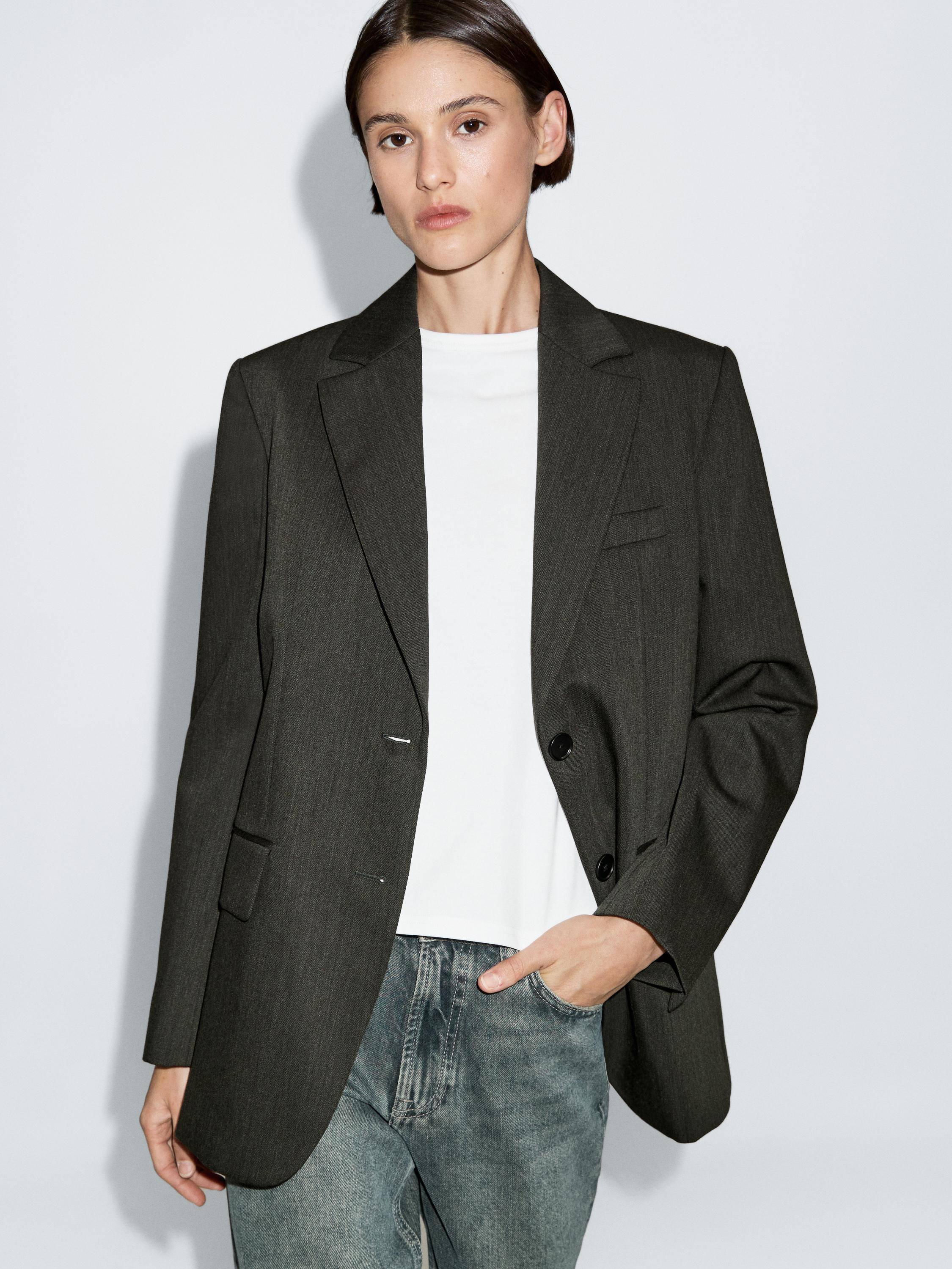 100% wool two-button blazer | Massimo Dutti FR