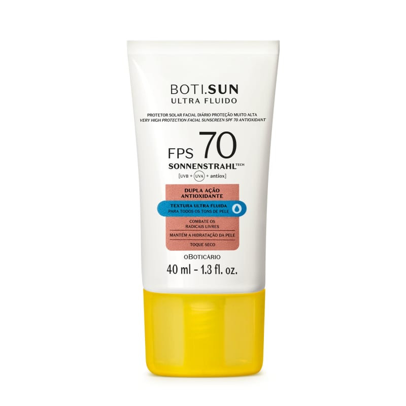 Protetor Solar Facial Antioxidante FPS 70 Boti.Sun Ultra Fluido 40ml | O Boticário | oBoticario (BR)