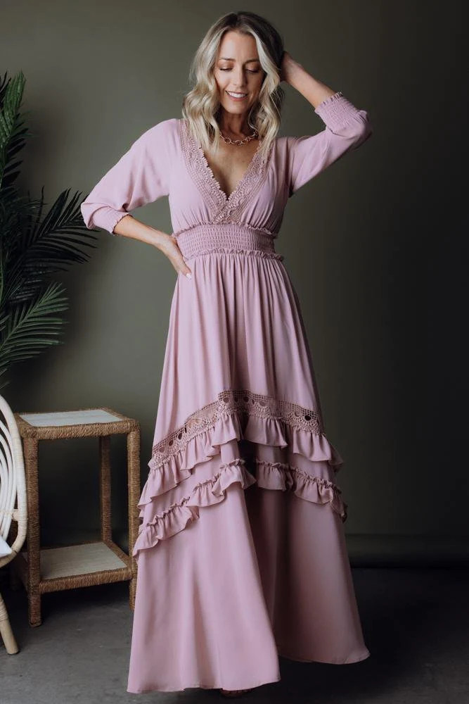 Pippa Ruffle Maxi Dress | Baltic Born