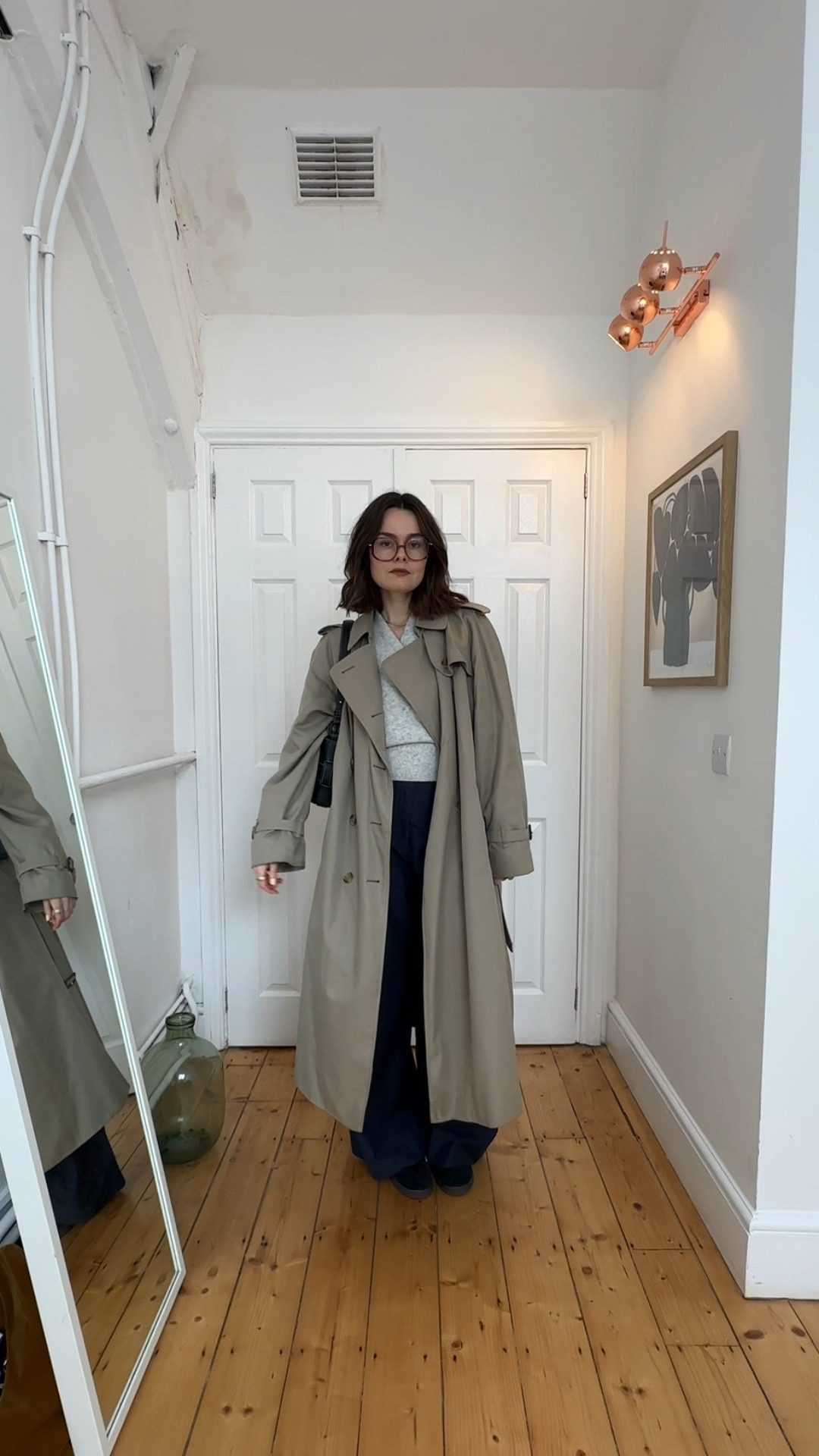 & Other stories, Polene, Adidas, Burberry, vintage fashion, H&m, transitional outfit, transitional style, spring outfit, spring fashion, trench coat. wrap cardigan, wide leg trousers, Adidas spezials, bucket bag, spring outfits, style inspiration 

#LTKeurope #LTKVideo #LTKstyletip