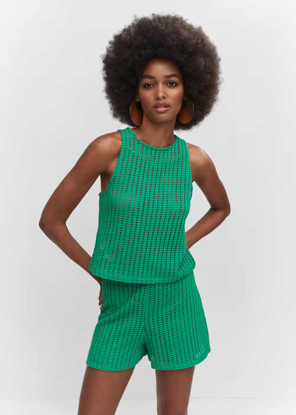 Openwork knit top -  Women | Mango USA | MANGO (US)