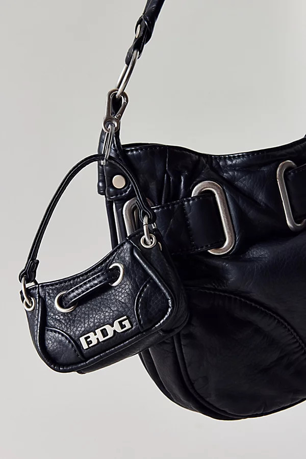 BDG Sonny Hobo Bag Keychain in Black at Urban Outfitters | Urban Outfitters (US and RoW)