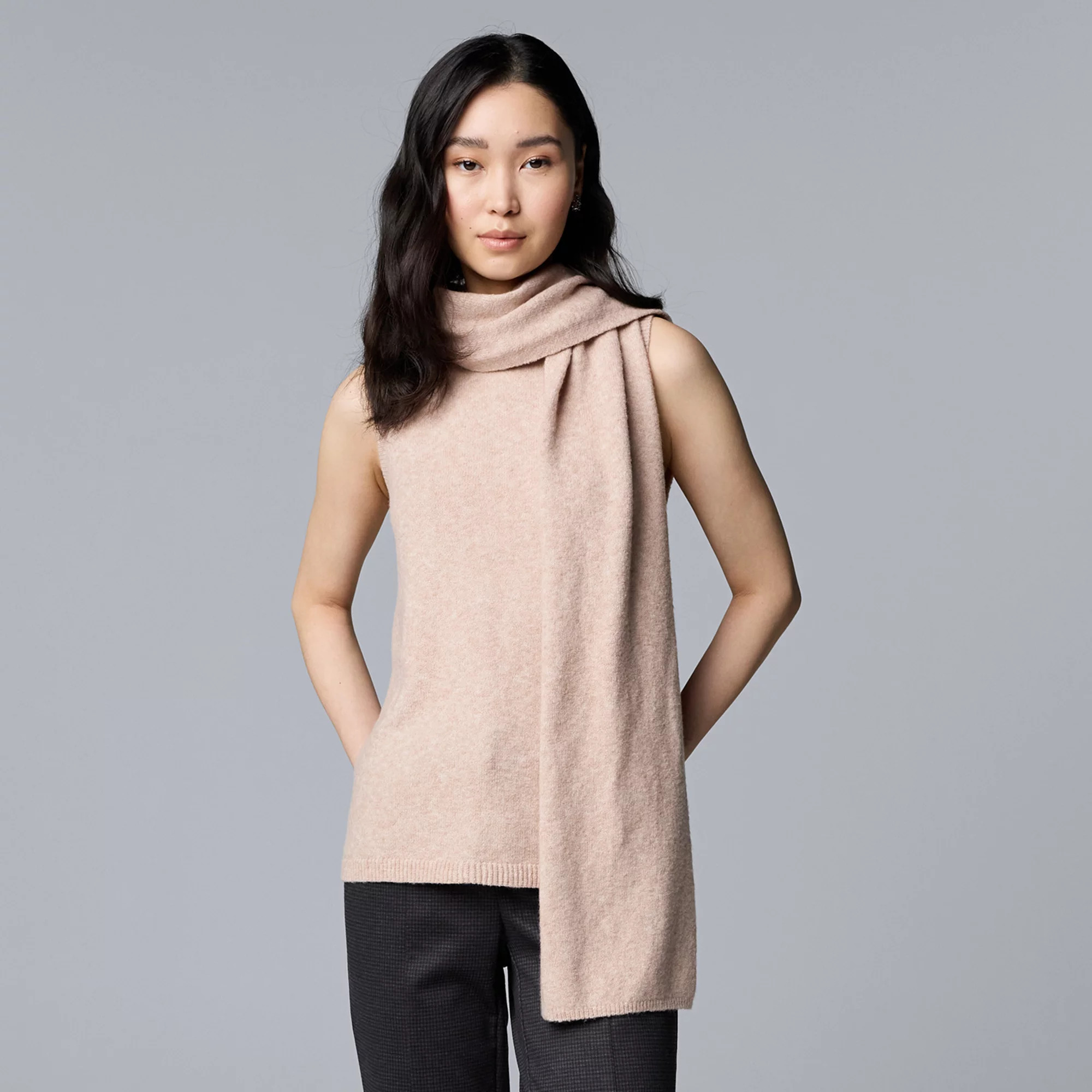 Women's Simply Vera Vera Wang Scarf Sweater Tank | Kohl's