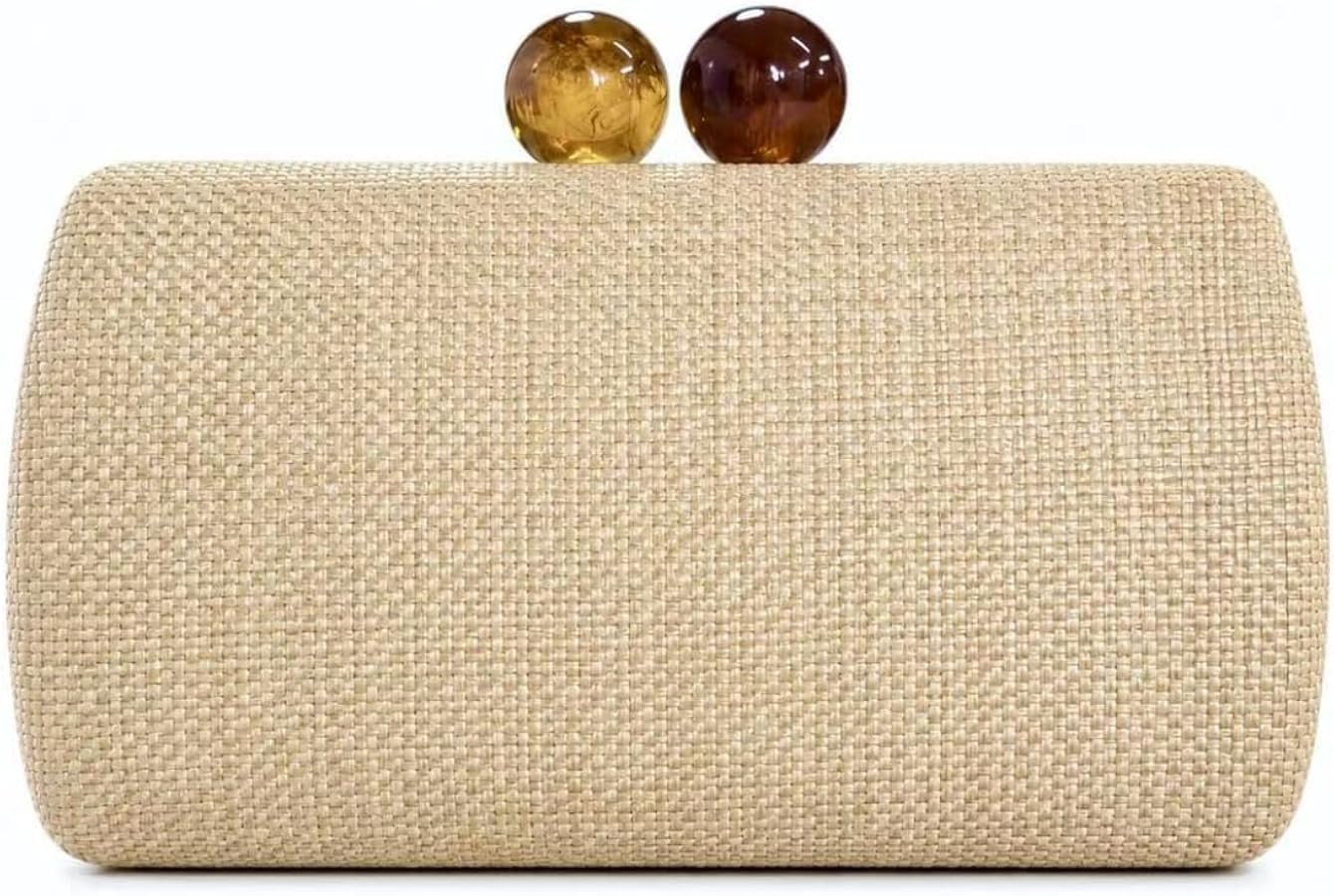 Upbull Evening Clutch Purses Women Trendy Kisslock Straw Summer Beach Bag Crossbody Clutch Purse ... | Amazon (US)