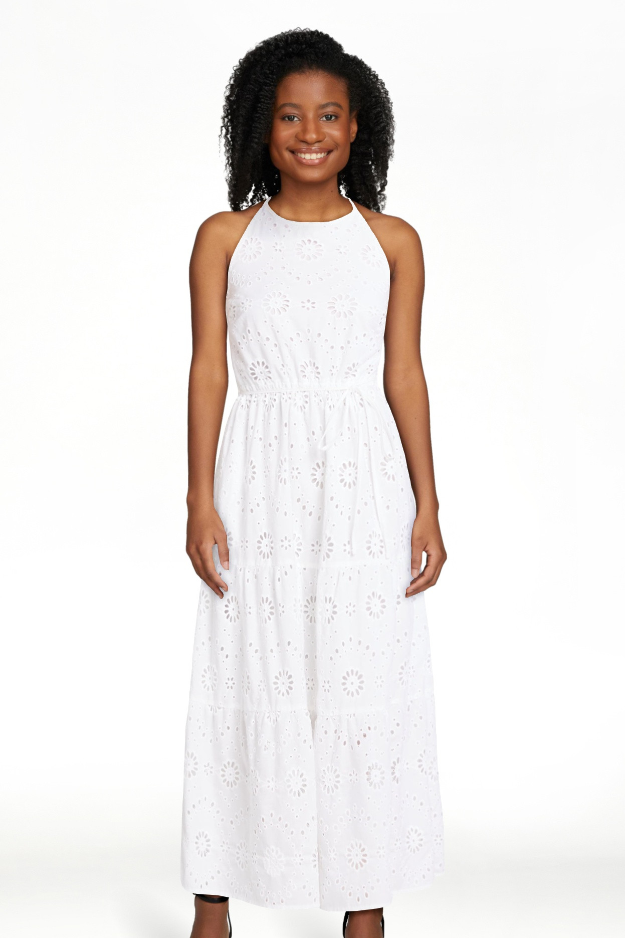 Time and Tru Women's Eyelet Halter Dress, Sizes XS-XXXL. | Walmart (US)