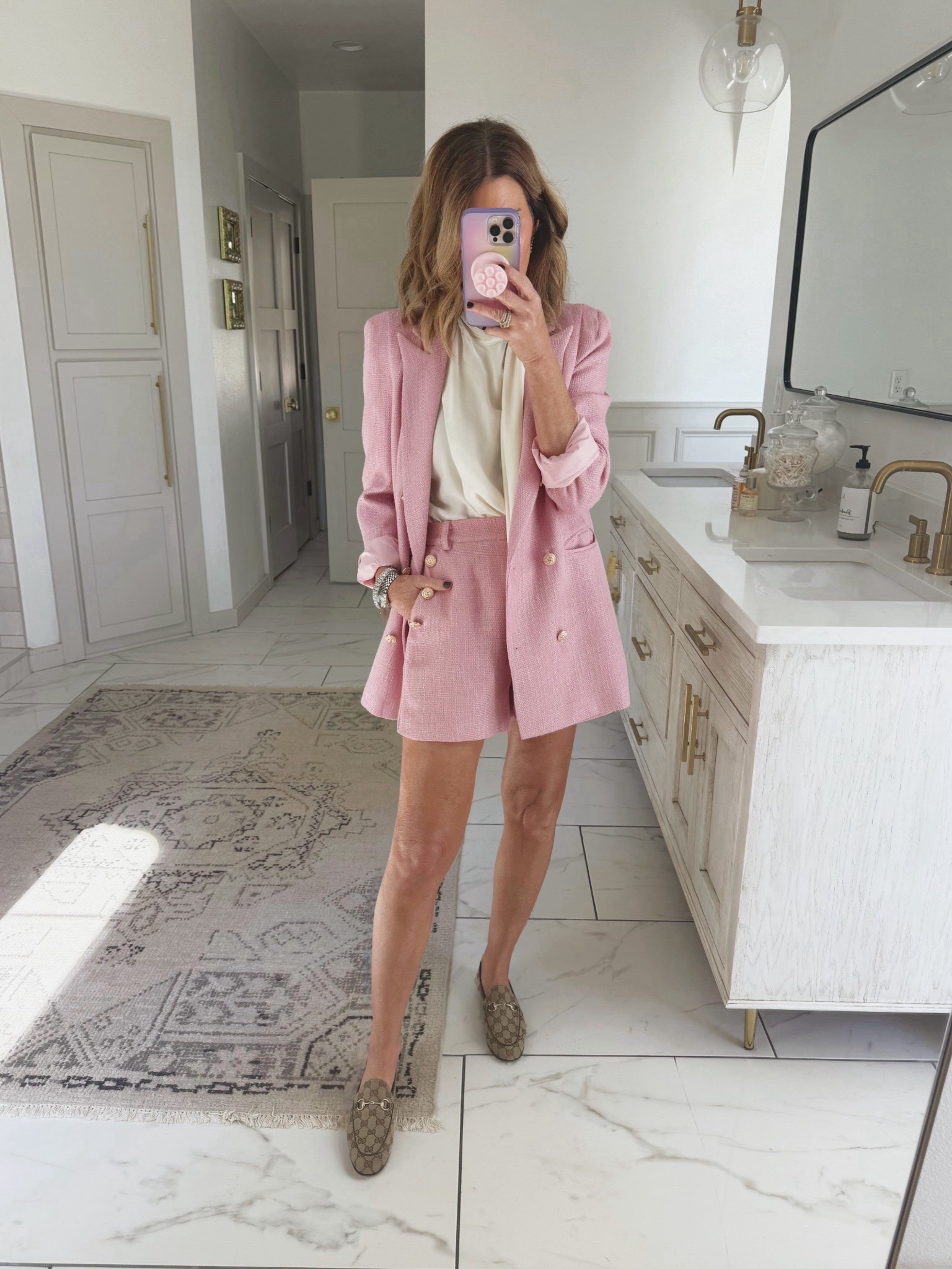 Love this tweed Amazon shirt set. It’s roomy so size down 

#LTKOver40