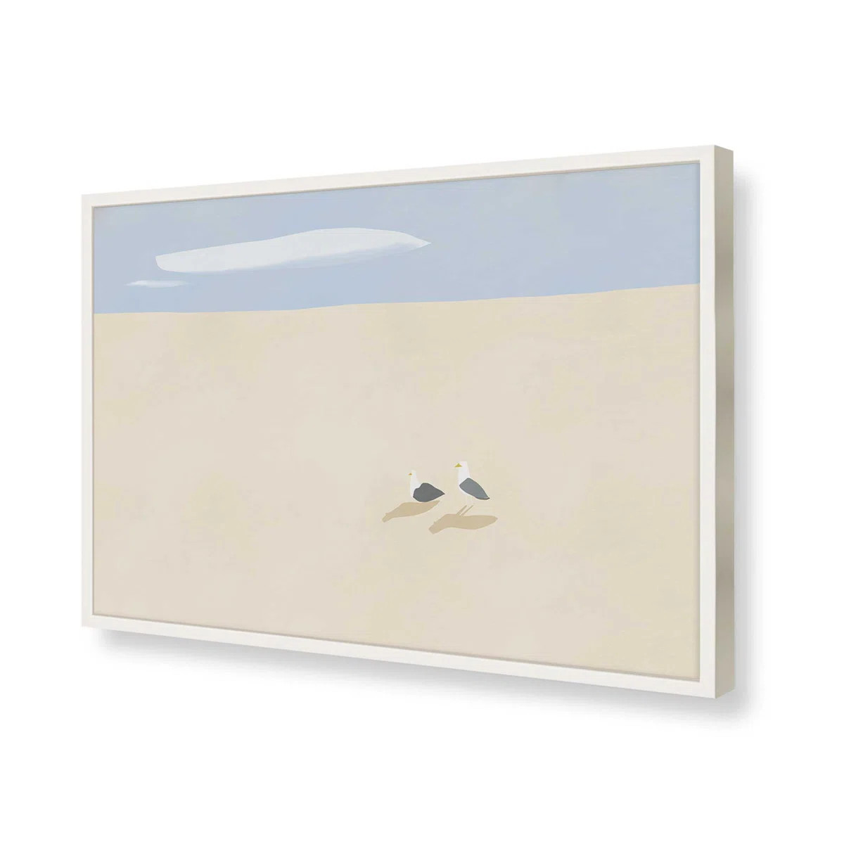 Dovecove Minimal Sand Beach With Seagull By Little Dean Art Print | Wayfair | Wayfair North America
