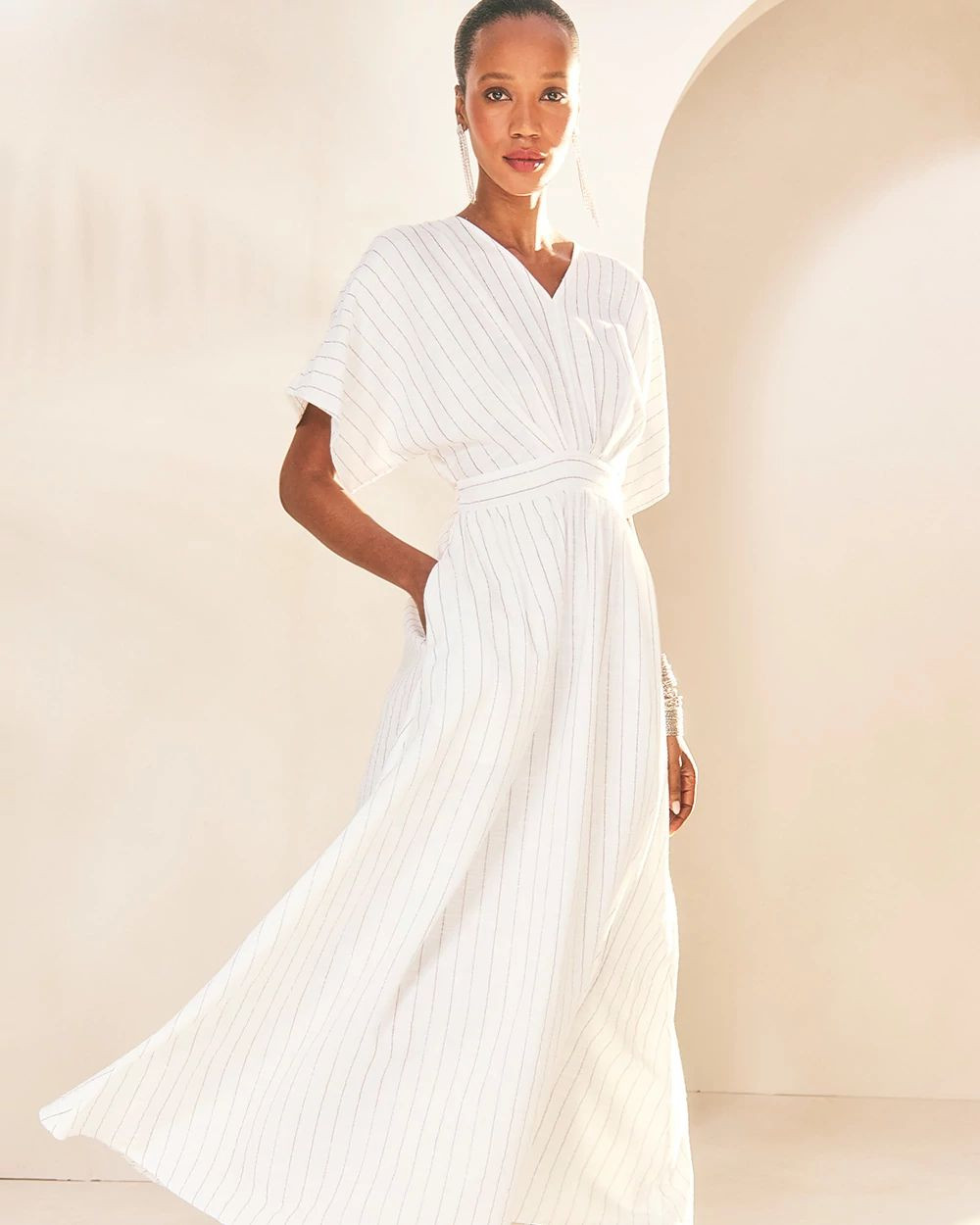 Metallic Striped Maxi Dress | Chico's