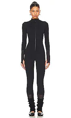 WeWoreWhat Zip Front Stirrup Jumpsuit in Black from Revolve.com | Revolve Clothing (Global)