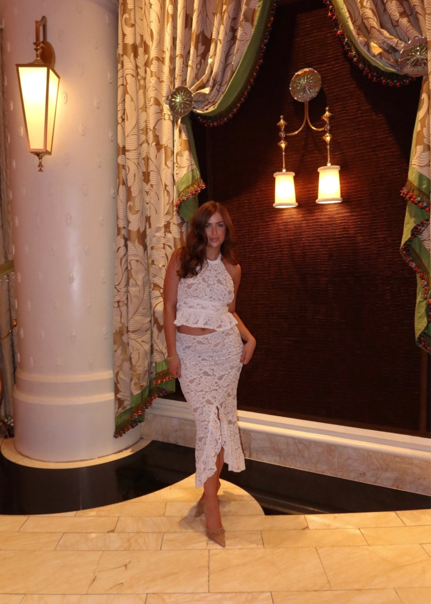 2-piece matching set in white lace! Stunning & flattering. Wore in Las Vegas to dinner & drinks. Would be the cutest set for a bachelorette party!

#LTKwedding #LTKtravel #LTKshoecrush