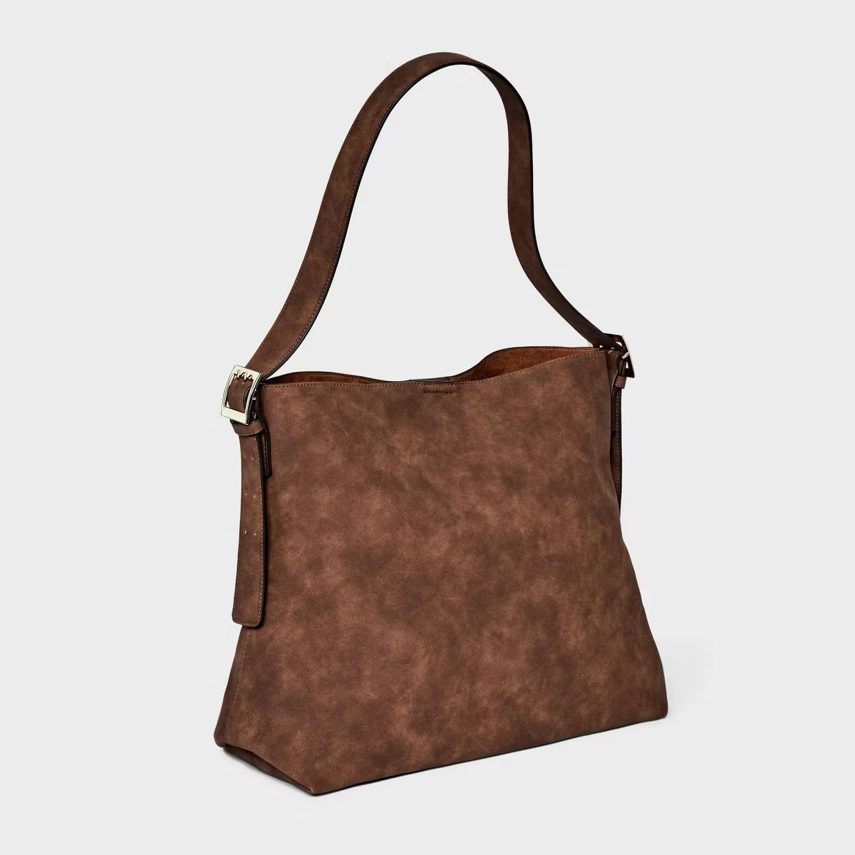 Slouchy Bucket Shoulder Bucket Bag - Universal Thread™ Brown | Target