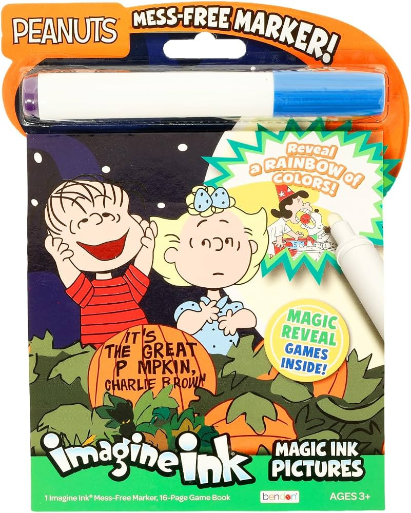 Peanuts Halloween Imagine Ink Coloring Book Snoopy Mess Free Activity | Amazon (US)