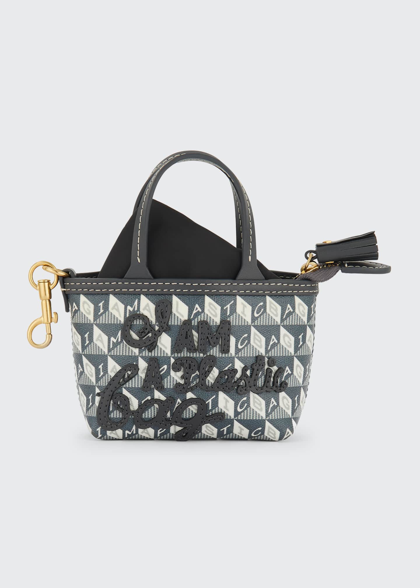 Shopper Tote Bag in Recycled Nylon With 'I Am A Plastic Bag' Charm | Bergdorf Goodman