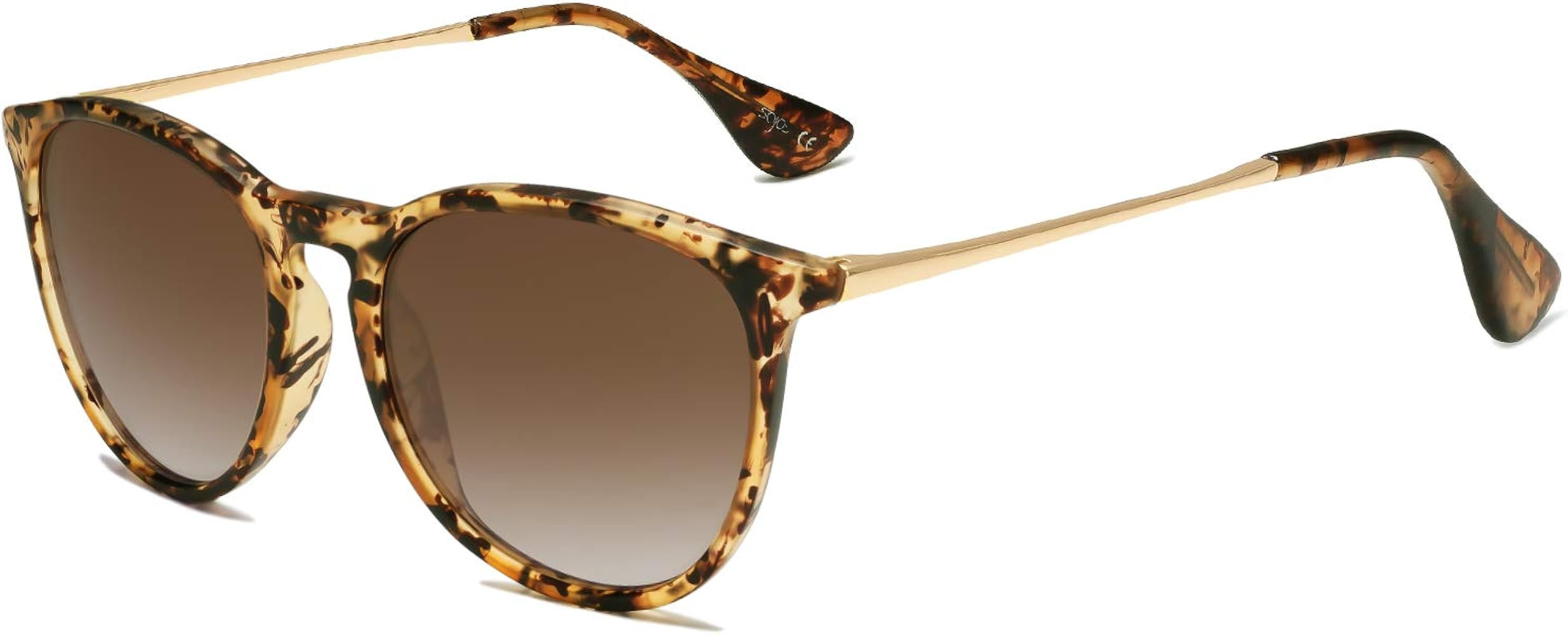 SOJOS Polarized Sunglasses for Women Men Round Classic Vintage Style TR90 SJ2091 | Amazon (US)