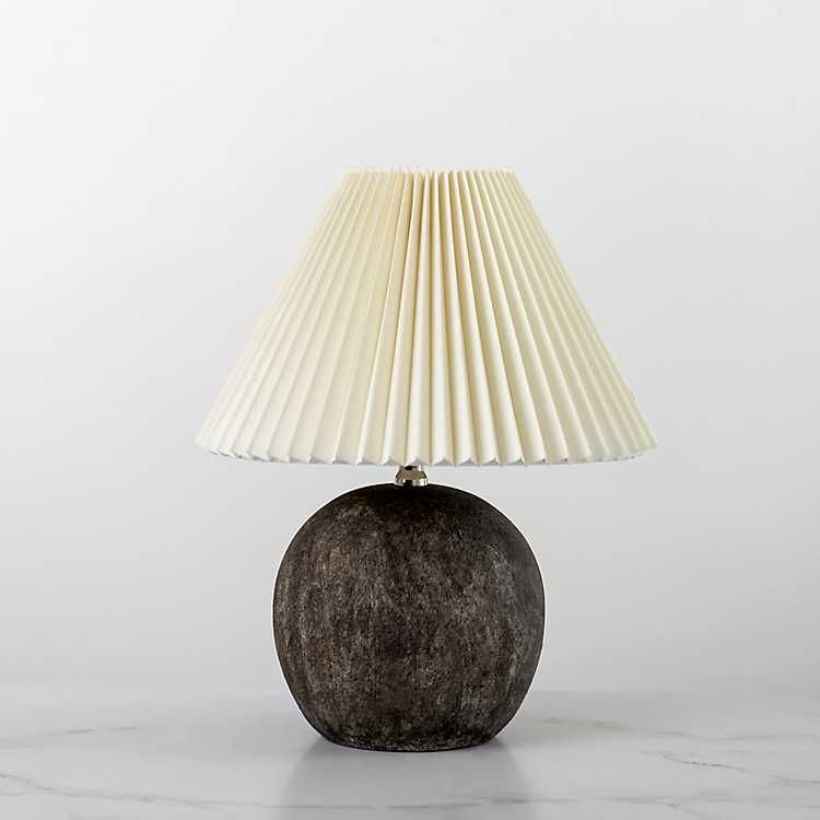 New! Rowan Round Pleated Table Lamp | Kirkland's Home