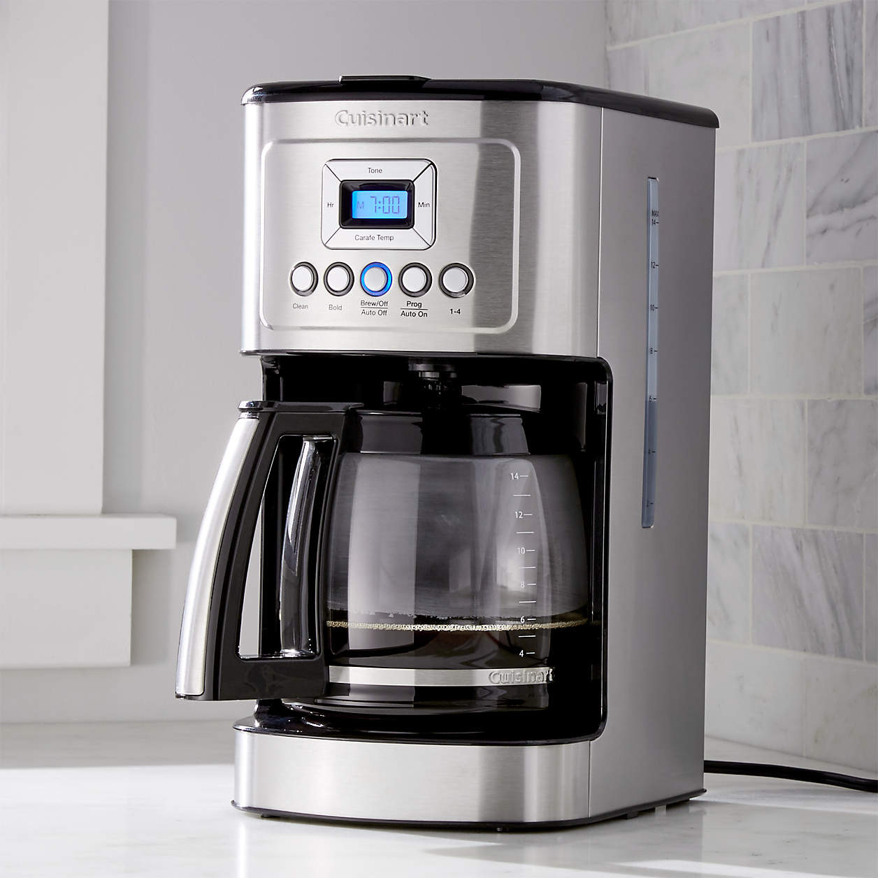 Cuisinart PerfecTemp Stainless Steel 14-Cup Programmable Coffee Maker + Reviews | Crate & Barrel | Crate & Barrel