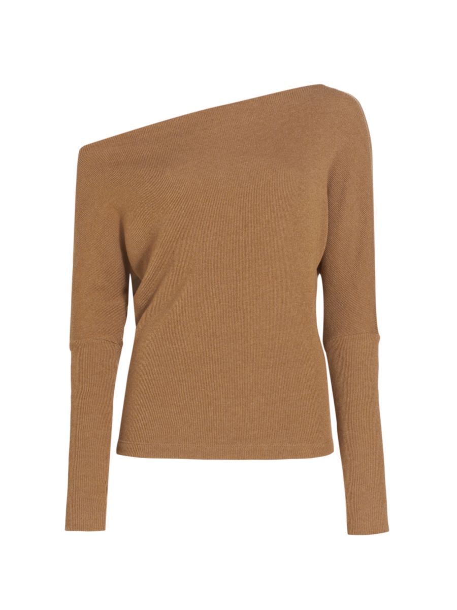 Enza Costa One-Shoulder Slouchy Sweater | Saks Fifth Avenue