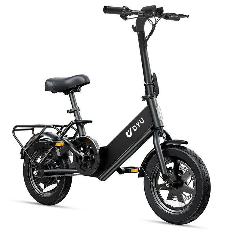 DYU 14" Folding Electric Bike for Adults Teens, 500W Peak Motor 36V/7.8AH Battery, Commuter City ... | Walmart (US)