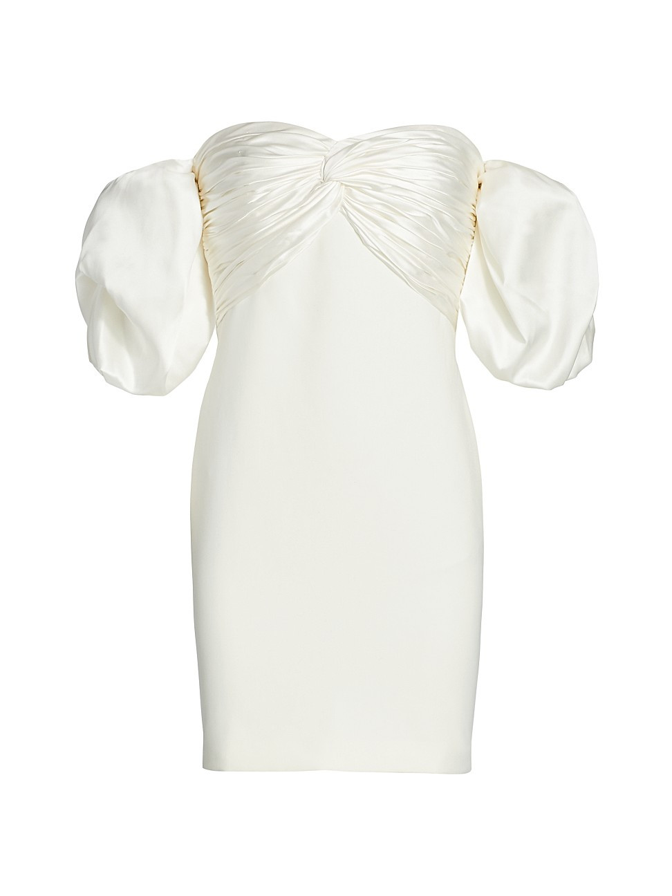 Cinq à Sept Women's Teagan Off-The-Shoulder Puff-Sleeve Dress - Ivory - Size 6 | Saks Fifth Avenue