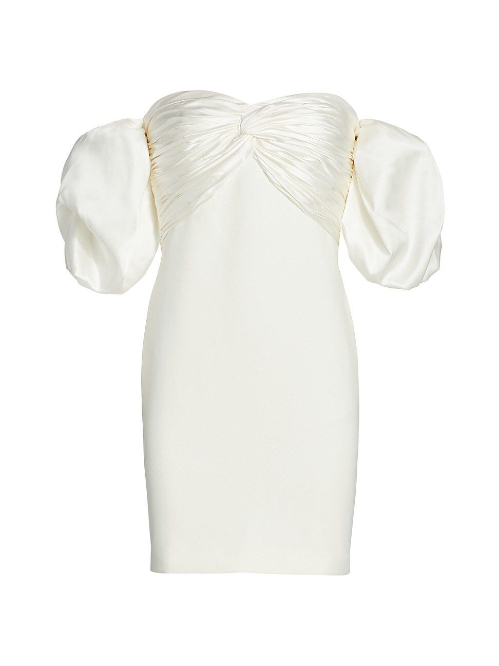 Cinq à Sept Women's Teagan Off-The-Shoulder Puff-Sleeve Dress - Ivory - Size 6 | Saks Fifth Avenue