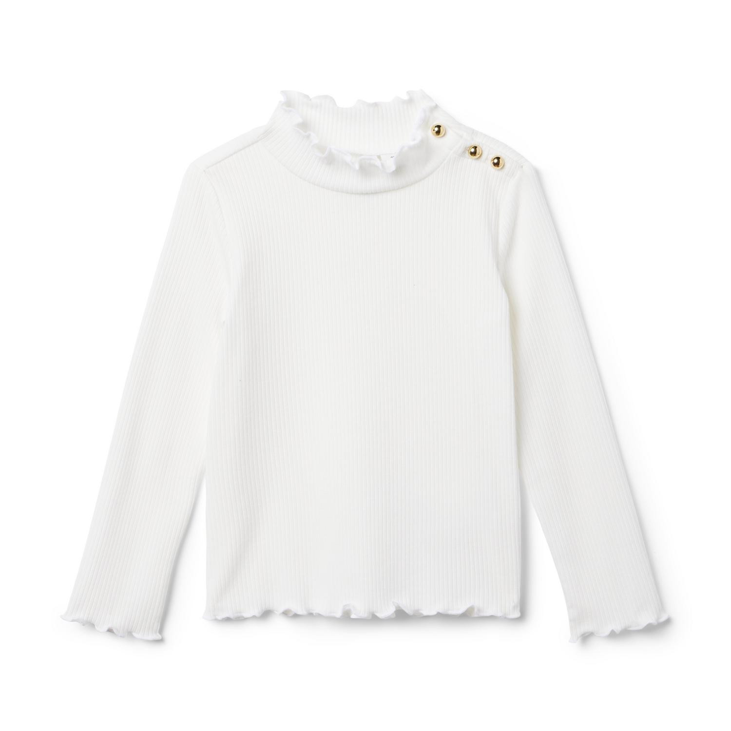 Ribbed Ruffle Trim Turtleneck | Janie and Jack