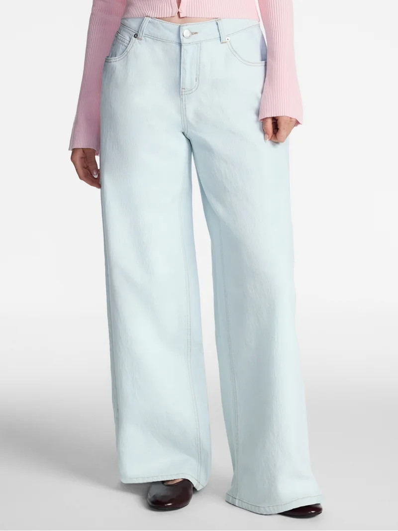 No Boundaries Ultra Baggy Jeans, 32.5'' Inseam, Women's and Women's Plus 00-4X | Walmart (US)