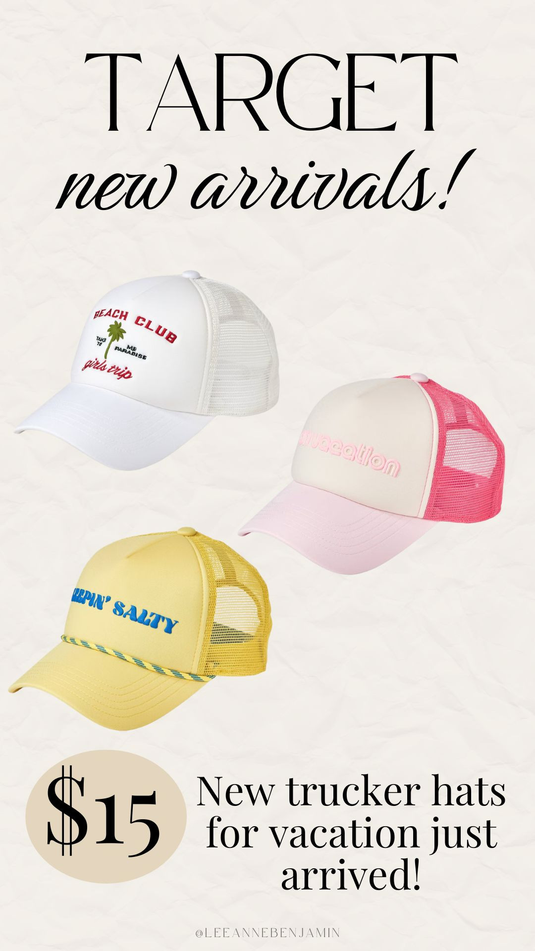 The cutest new trucker hats for vacation only $15! 

 #LTKSpringSale #LTKmomlife #LTKSeasonal