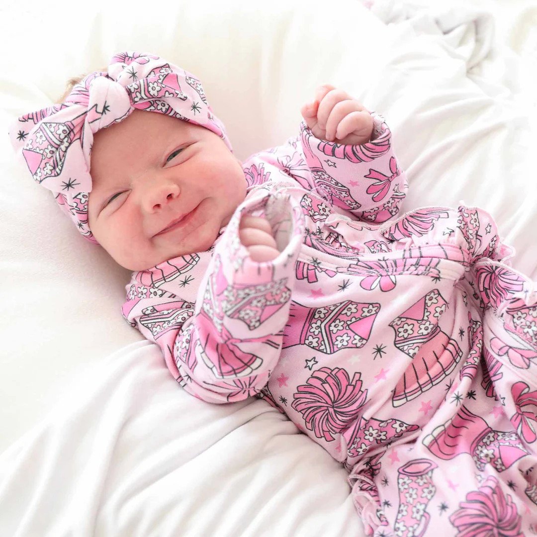 Cheer Squad Ruffle Zipper Footie | Caden Lane