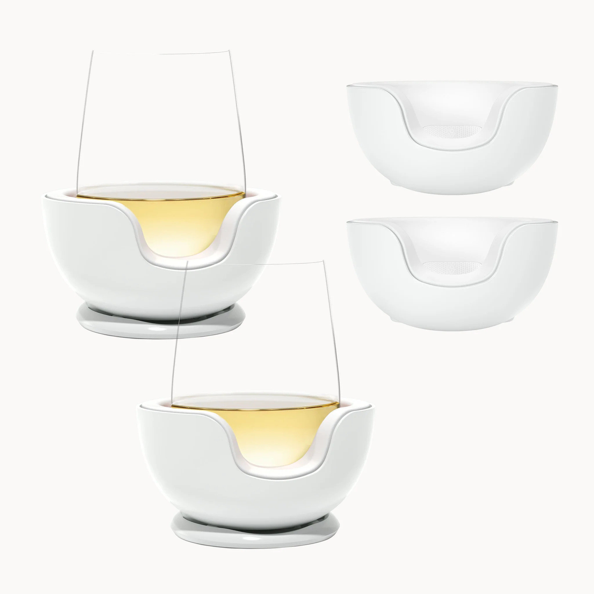 Stemless Wine Chiller Pair + 2 Extra Chill Cradles™ | VoChill