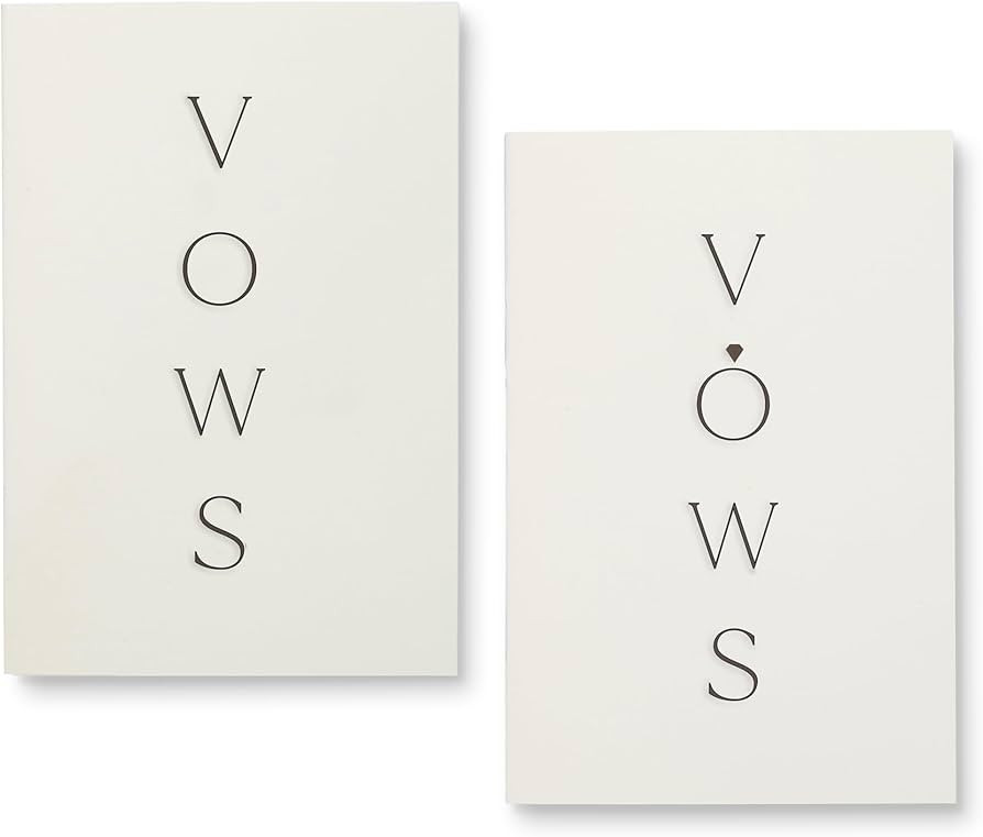 Elegant Vow Books His and Hers - Hot Embossed Foil - Wedding Officiant gift with 28 Pages - 5,9" ... | Amazon (US)