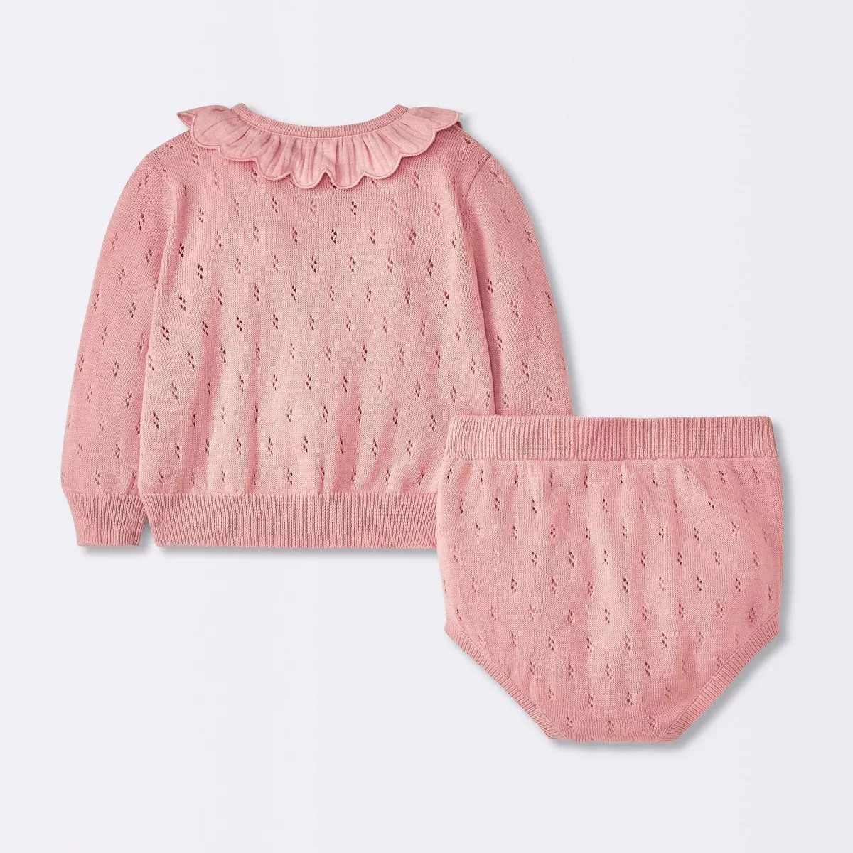 Baby Girls' Rose Pointelle Sweater & Bloomer Set - Cloud Island™ Pink | Target