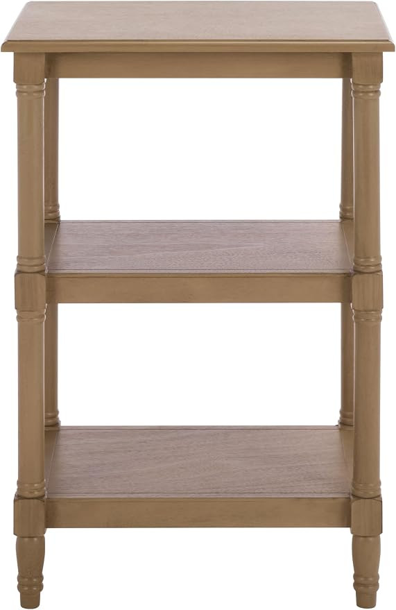 SAFAVIEH Home Collection - Cassie Desert Brown Accent Table, 3-Tier Storage Shelf, Classic Displa... | Amazon (US)