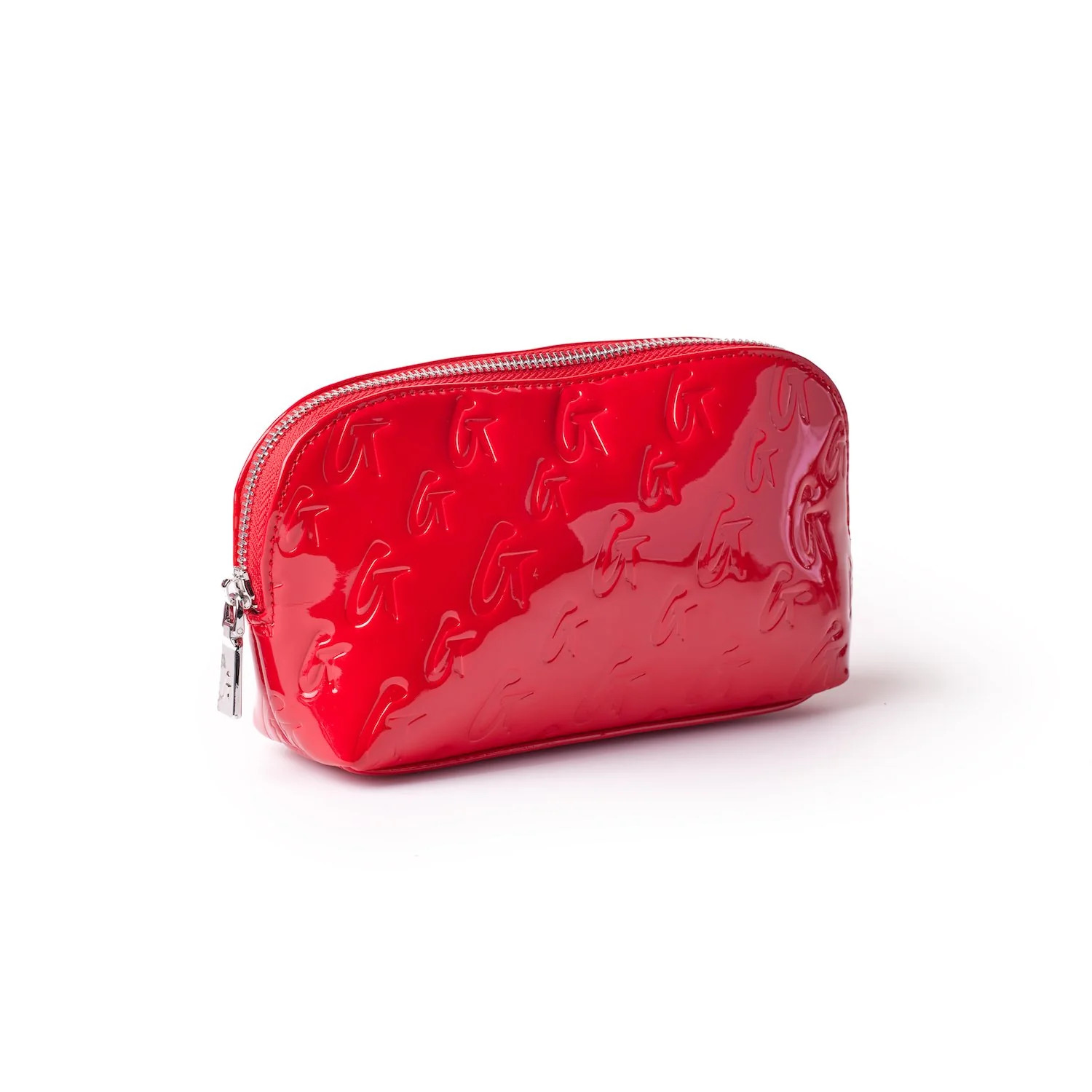 MONOGRAM COSMETIC POUCH - MIRROR RED | Glam-Aholic Lifestyle
