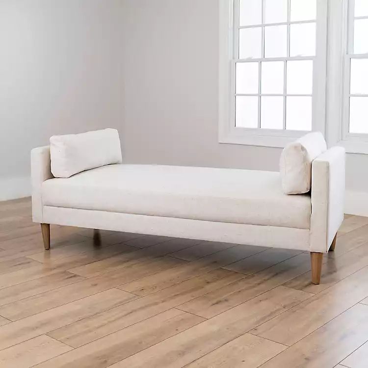 New! Ivory Birch Wood Chaise Lounge | Kirkland's Home